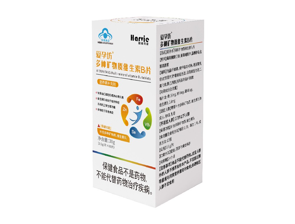 愛孕坊多種礦物質維生素B1片
